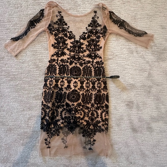 For Love of Lemons, sheer lotus mini dress - Picture 7 of 8